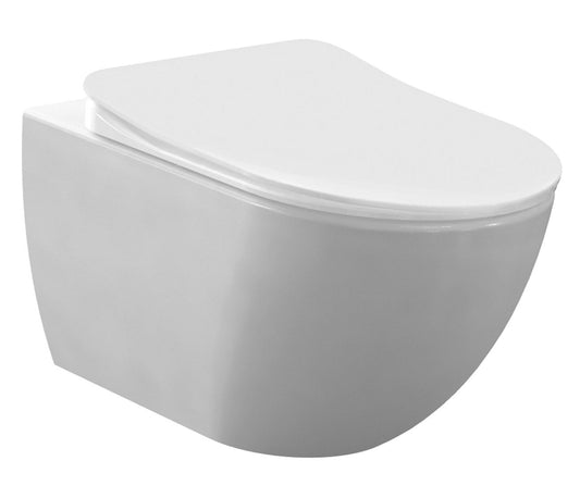 SaniSupreme Creavit RIMOFF wandcloset toilet wc Spoelrandloos 50.5 x 35.5 cm x 34.5 cm Mat Wit