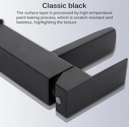 SaniSupreme Luca wastafel kraan opbouw laag model vierkant mat zwart