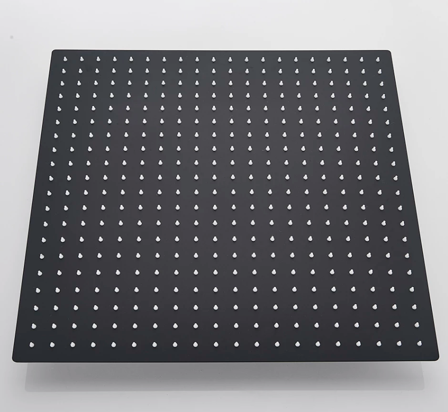 SaniSupreme Doucheset Manhattan Premium de Luxe LCD 20 inch | 50 cm plafond regendouche vierkant 2-weg zwart inbouw