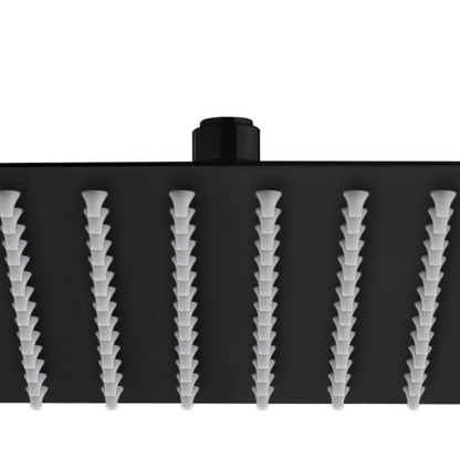 SaniSupreme Thermostatische Doucheset Manhattan Premium 12 inch 30 cm regendouche vierkant 2-weg zwart inbouw