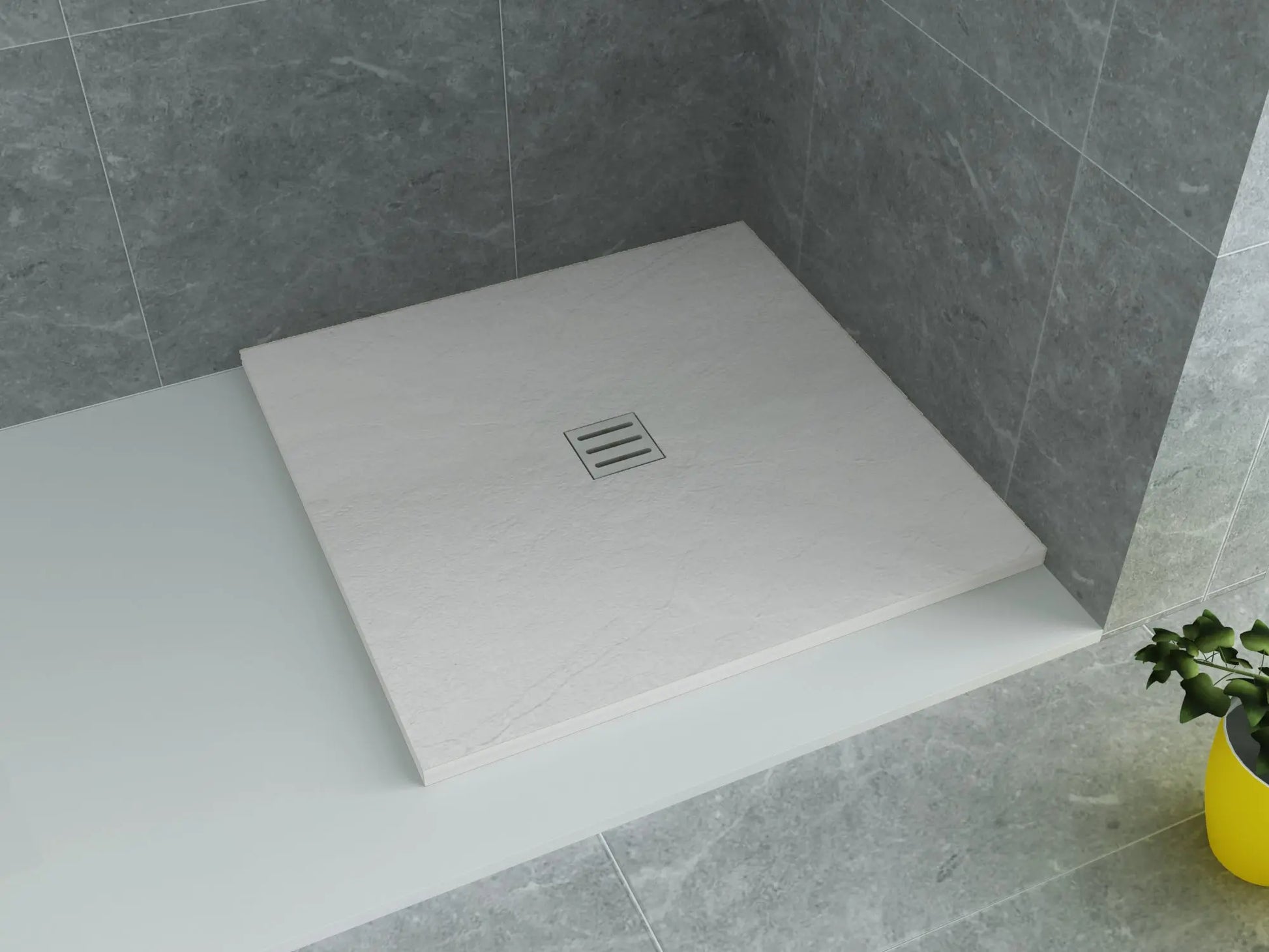 Receveur de douche SaniSupreme en acrylique blanc mat 80 x 80 cm