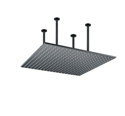 SaniSupreme® SmartPulse LED Plafond Regendouche Plateau Alicante 60 cm vierkant mat zwart