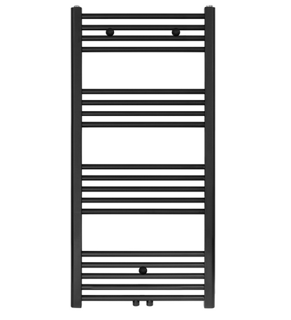 Badkamer Radiator Handdoekverwarming 1200 x 600 Blackline mat zwart