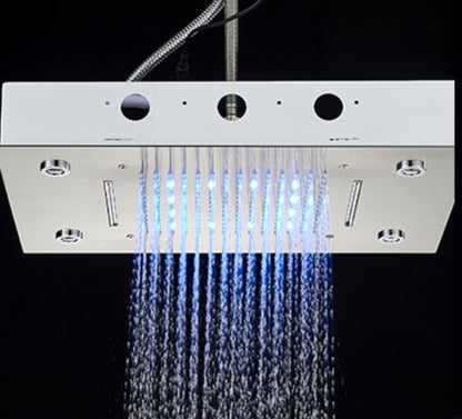 SaniSupreme® SmartPulse Plafond LED Remote Regendouche Inbouw La Paz 50 x 36 cm Chroom