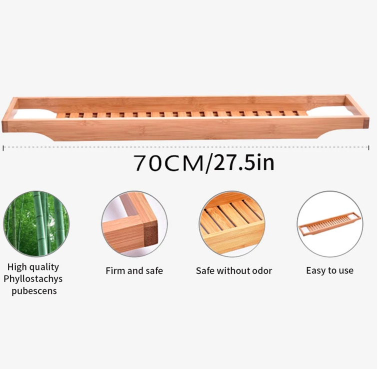 Support de bain Sanisupreme Bambou 70 cm. long.