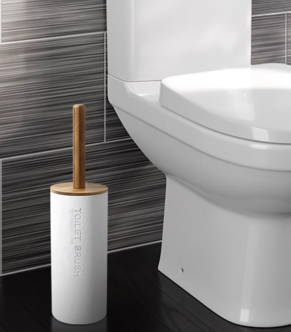 Badkamerset 6 Delig - Toiletaccessoires Set - Acryl - Zeeppompje - Tandenborstelhouder - Zeepschaal - Beker - Toiletborstel - Wit