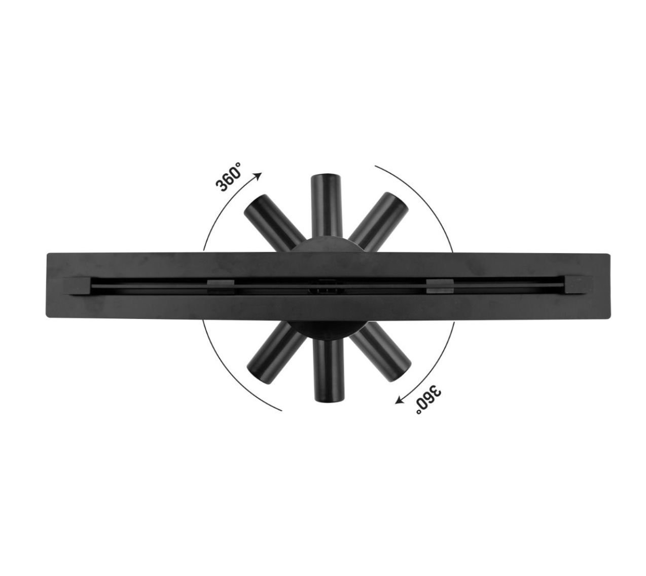 SaniSupreme Zwart Flat Douchedrain met Flens 60 cm - Variabel uitloopdeel
