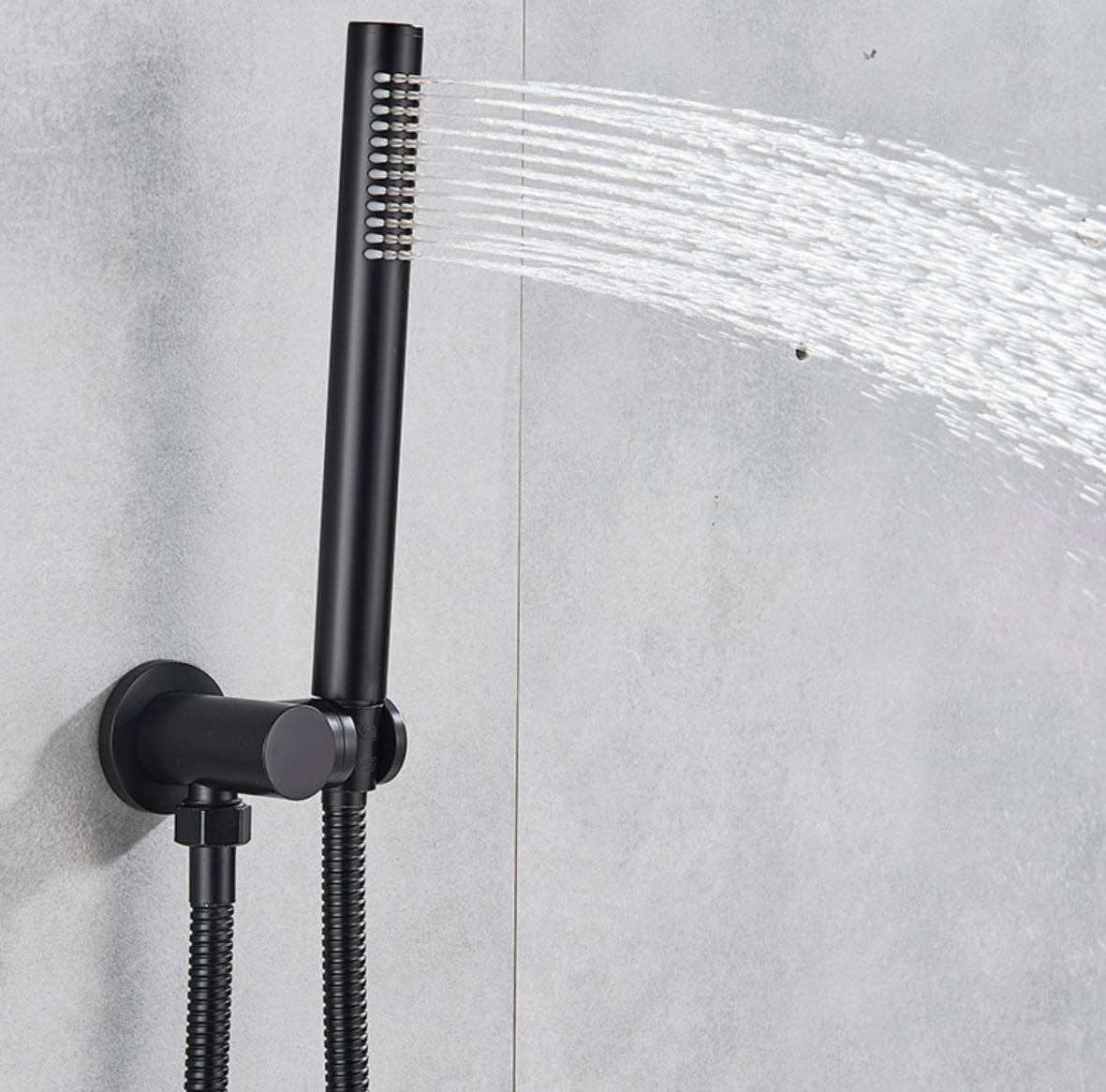 SaniSupreme® Doucheset Sacramento 10 inch regendouche rond 2-weg zwart inbouw