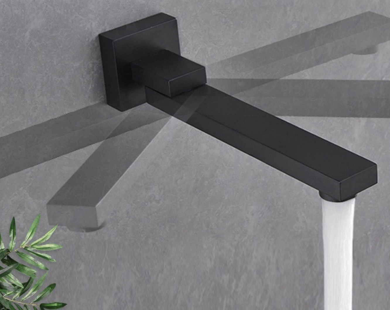 SaniSupreme Shower set Manhattan Premium de Luxe LCD 12 inch rain shower square 3-way black built-in