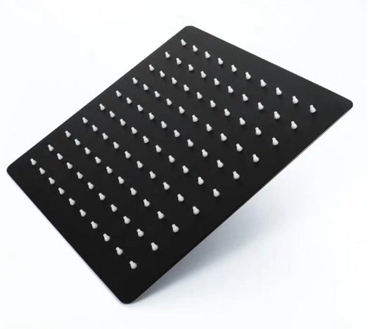 SaniSupreme Regendouche kop Hoofddouche |mat zwart| vierkant| 30 cm|12 inch
