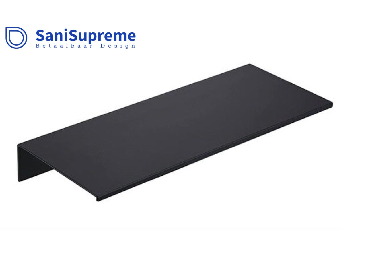 Sanisupreme Doucheplank Wandplank mat zwart 30 cm. RVS