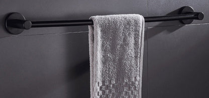 SaniSupreme Aloni Badkamer handdoekrek handdoekstang mat zwart rond 57 cm.