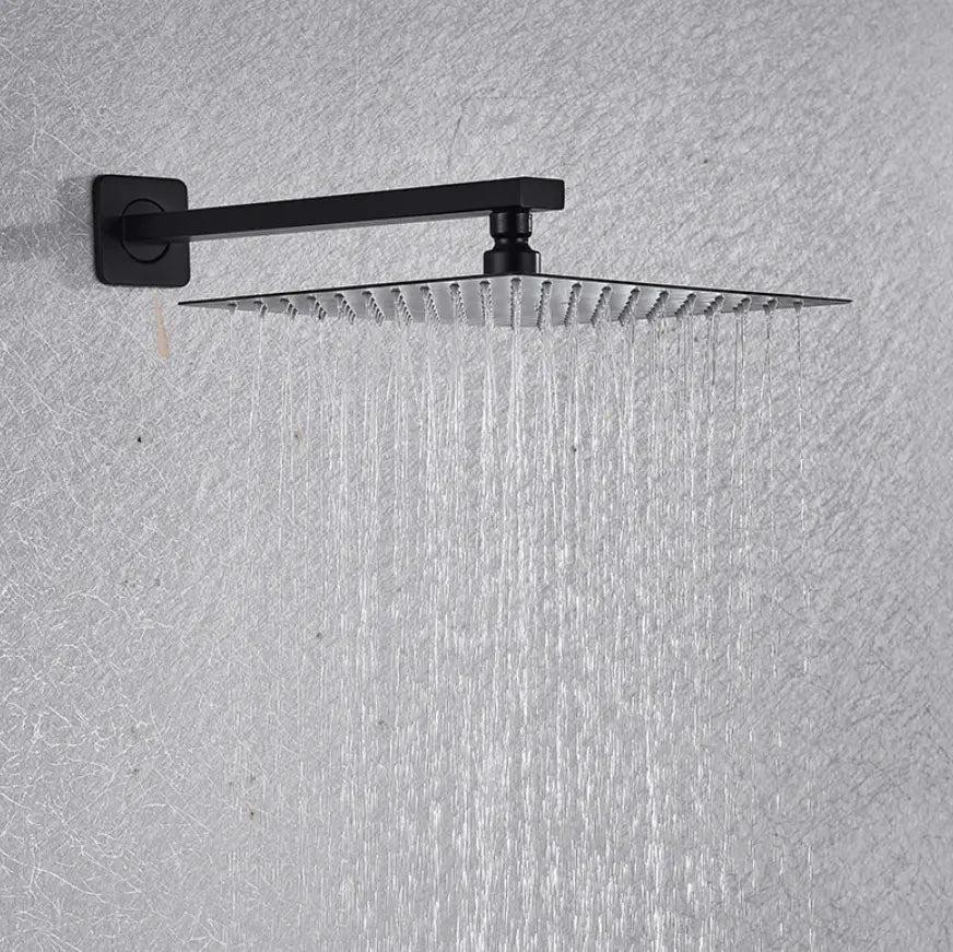 SaniSupreme® Doucheset Santiago 20 cm regendouche vierkant 2 - weg zwart inbouw