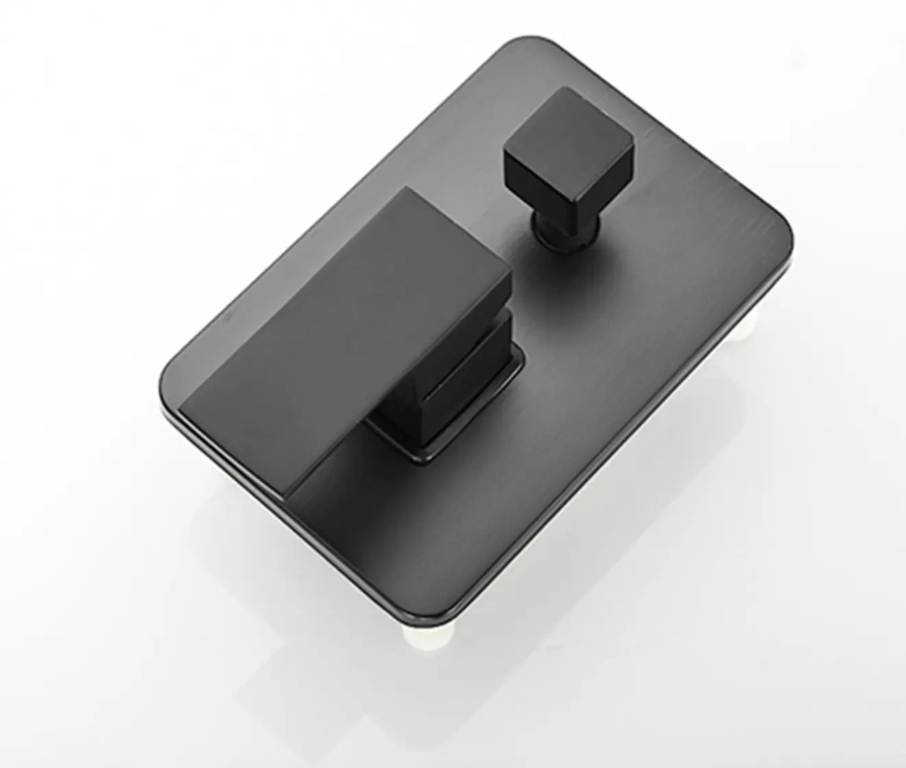 SaniSupreme® Doucheset Santiago 20 cm regendouche vierkant 2 - weg zwart inbouw