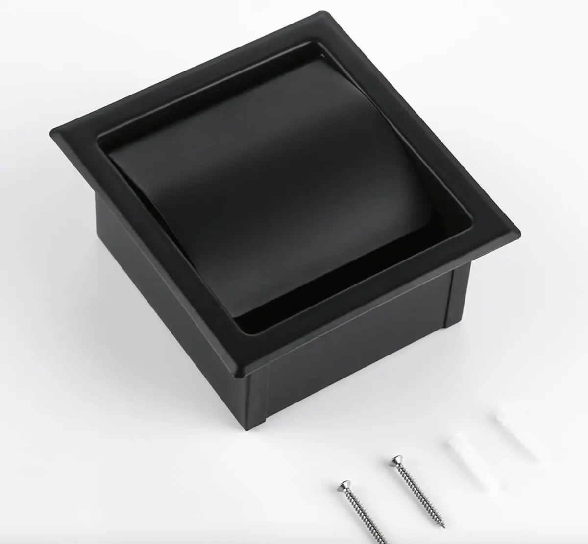 inbouw toiletrolhouder mat zwart – SaniSupreme