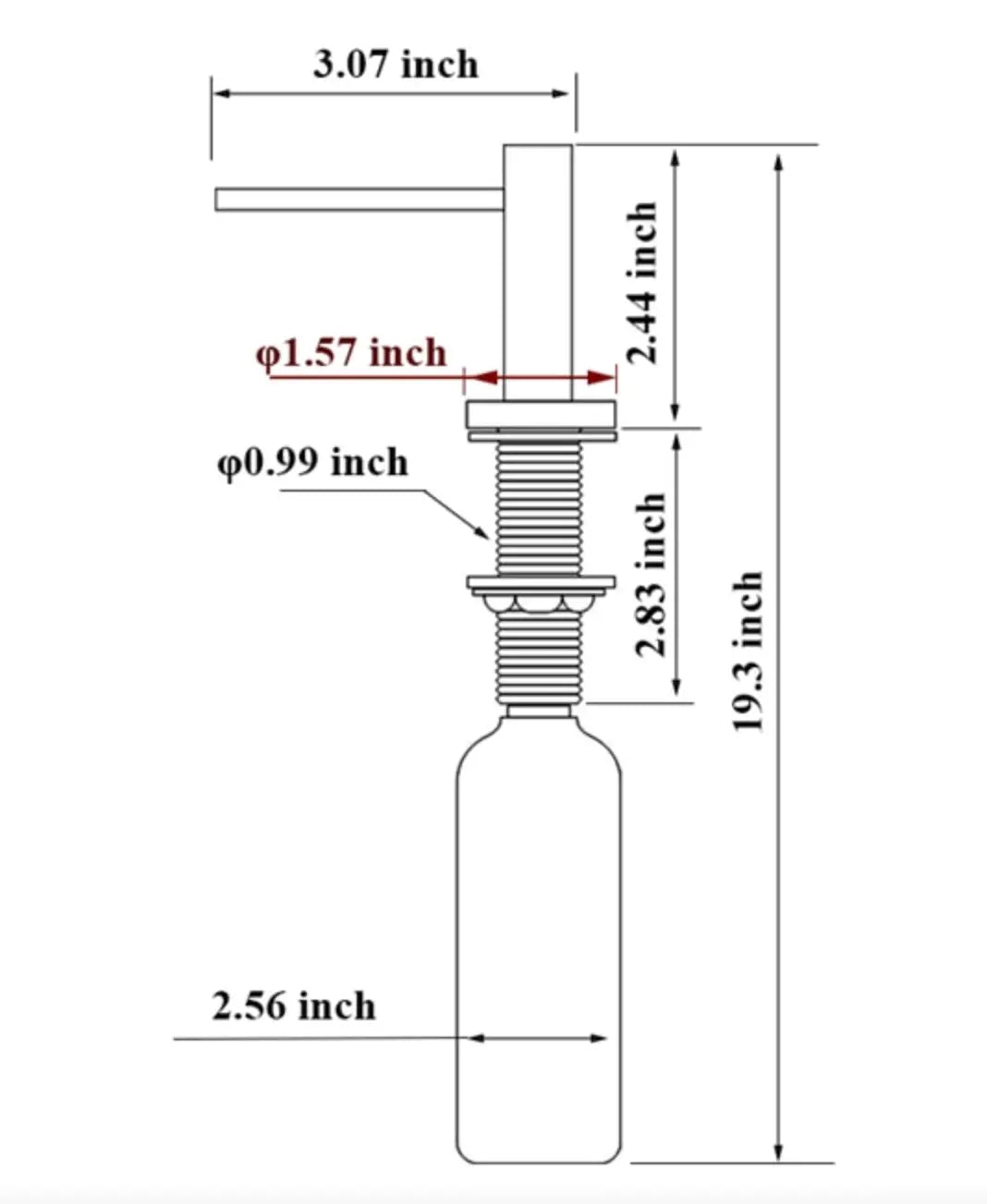 SaniSupreme® inbouw zeepdispenser messing mat zwart