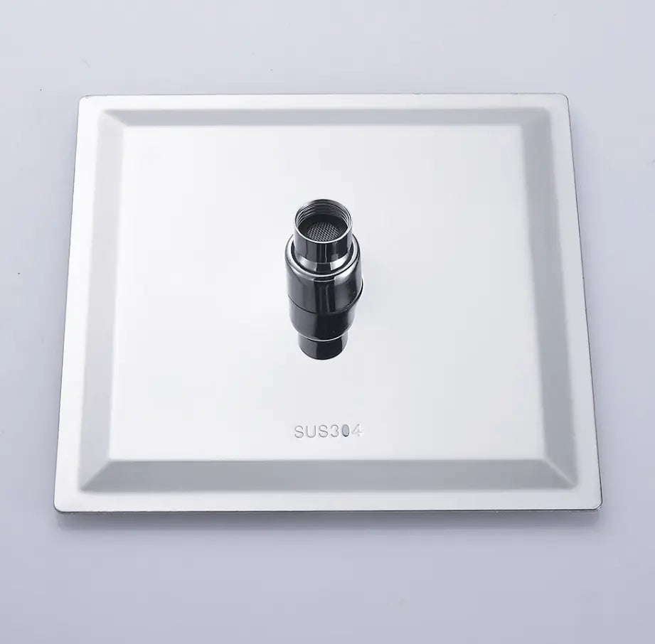 Inbouw Regendouche Zwart Vierkant 30 cm - Luxe Uitstraling Inbouw Regendouche Zwart Vierkant 30 cm - Luxe Uitstraling